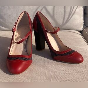 Shoes of Prey Red and Black Heels, size 10.5
